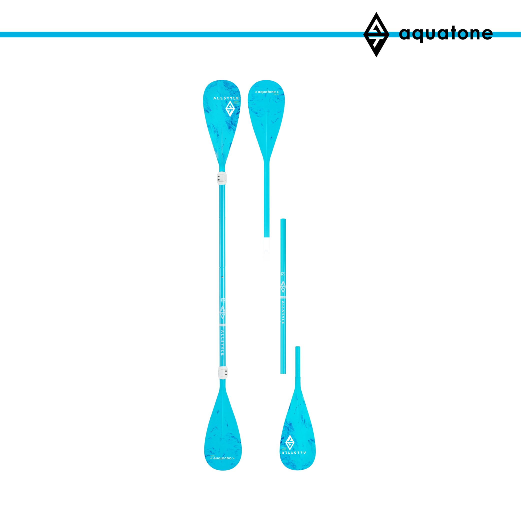 Aquatone Allstyle sup en kajak peddel - peddel kajak - peddel sup - 4 delig
