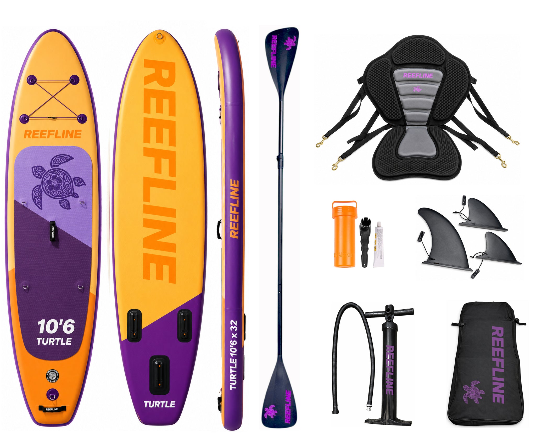 Reefline Turtle 10'6 Sup board - full sup & kajak pakket