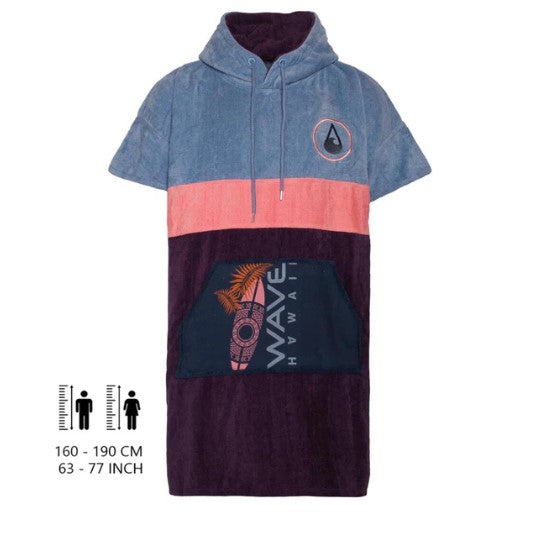 Wave Hawaii Poncho Cotton Velours Kiholo, Size M (new collection)
