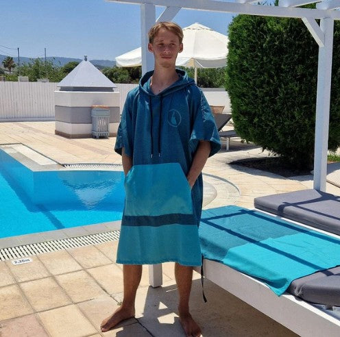 Wave Hawaii poncho Fastlite One L-XL - petrol - aquablauw