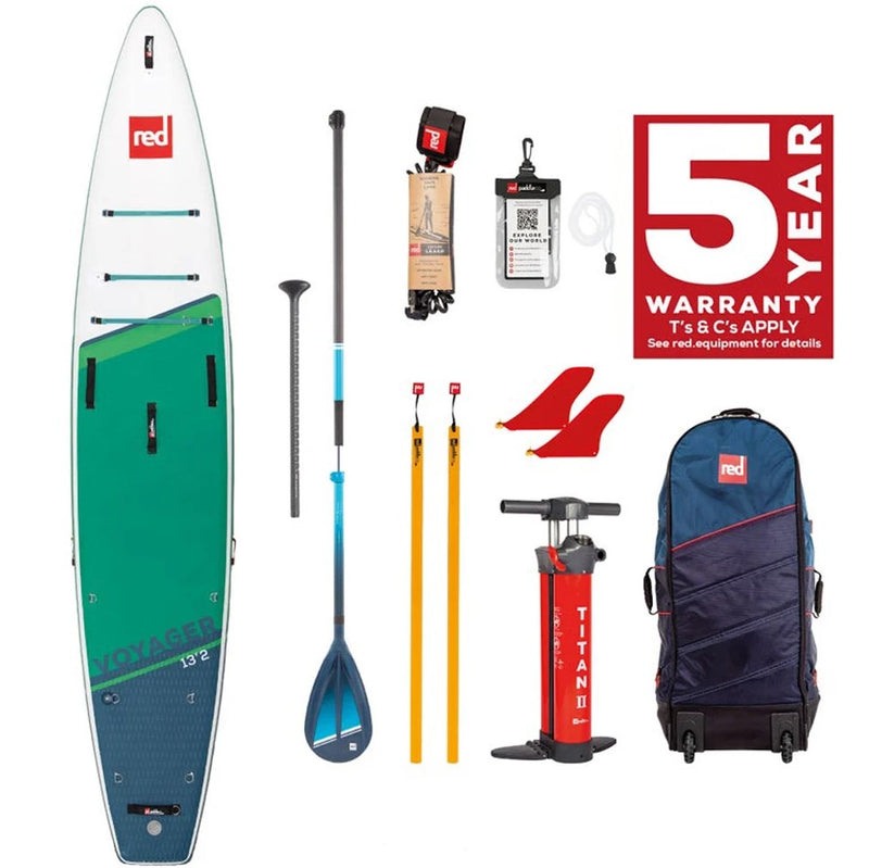 Red Paddle & Co Sup Package - 13.2 Voyager - Hybrid Tough paddle & leash