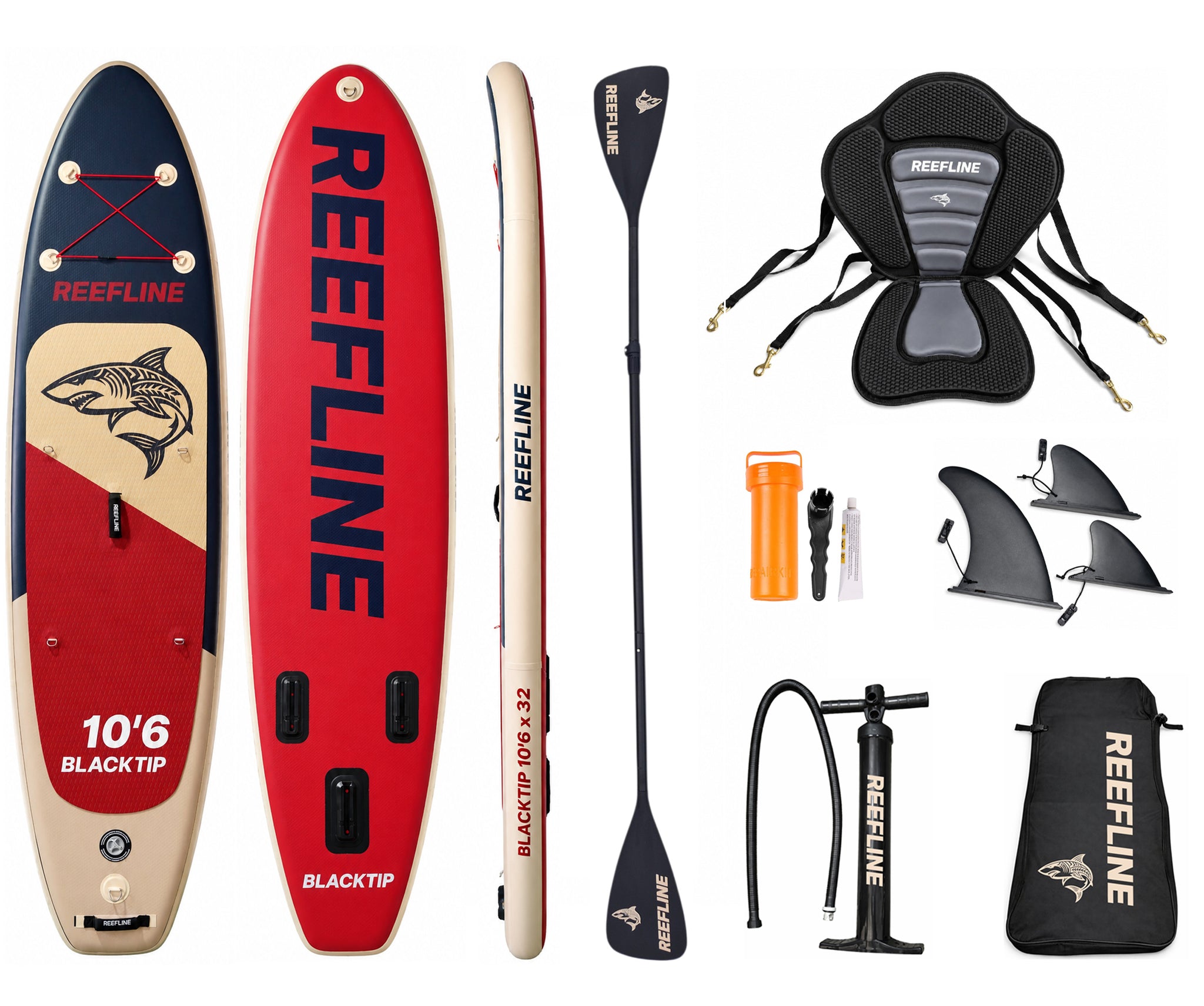 Reefline Blacktip 10'6 sup board - full sup & kajak pakket