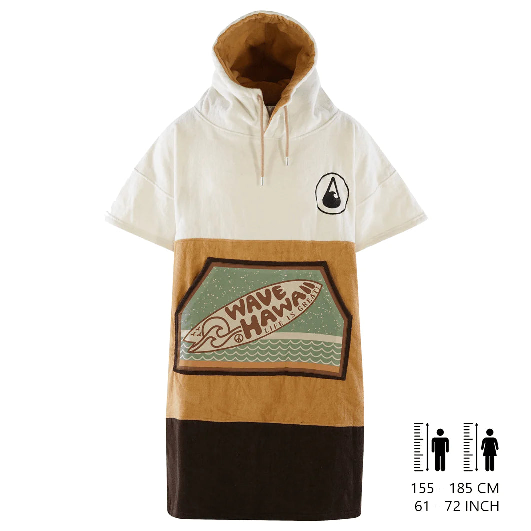 Poncho Campeche Wave Hawaii, Cotton/Velours ,Size S-M