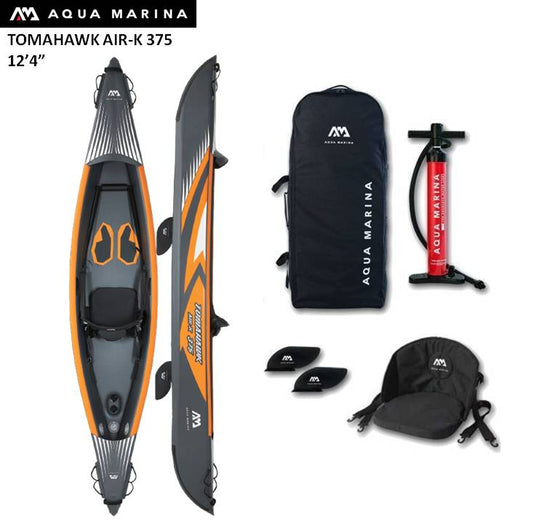 Kajak Aqua Marina Tomahawk 12'4"AIR-K 375 (1 persoons)(opblaasbaar)