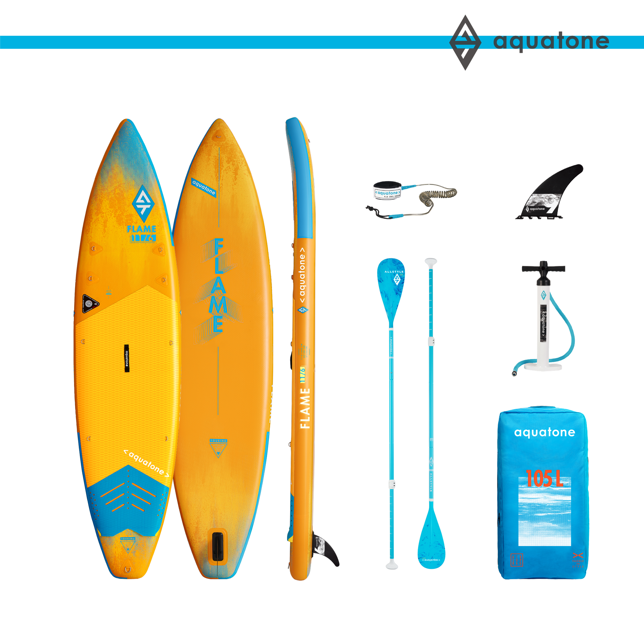 Aquatone Flame 11.6'' touring supboard model 2022 (compleet pakket)