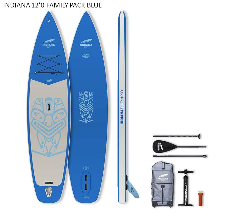 Sup board Indiana 12’0" family pack blue