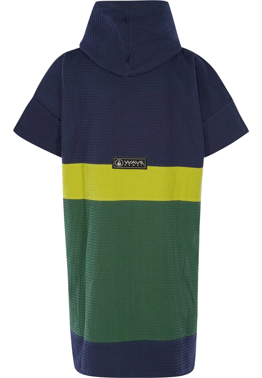 Travel Poncho Wave Hawaii Pampatar, blauw-groen-geel, L-XL