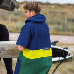 Travel Poncho Wave Hawaii Pampatar, blauw-groen-geel, L-XL