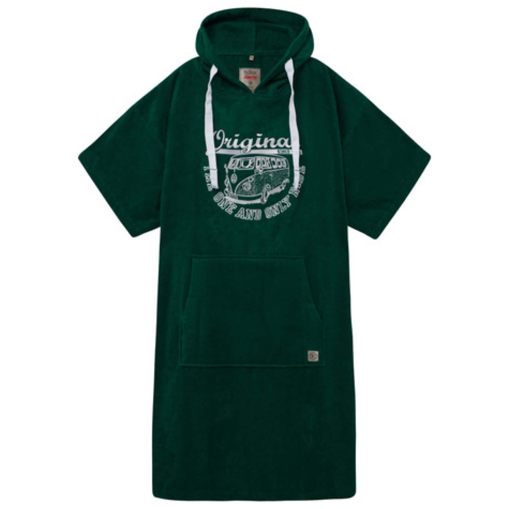 Van One Classic Cars Original Ride Poncho Pinegreen white maat L/XL