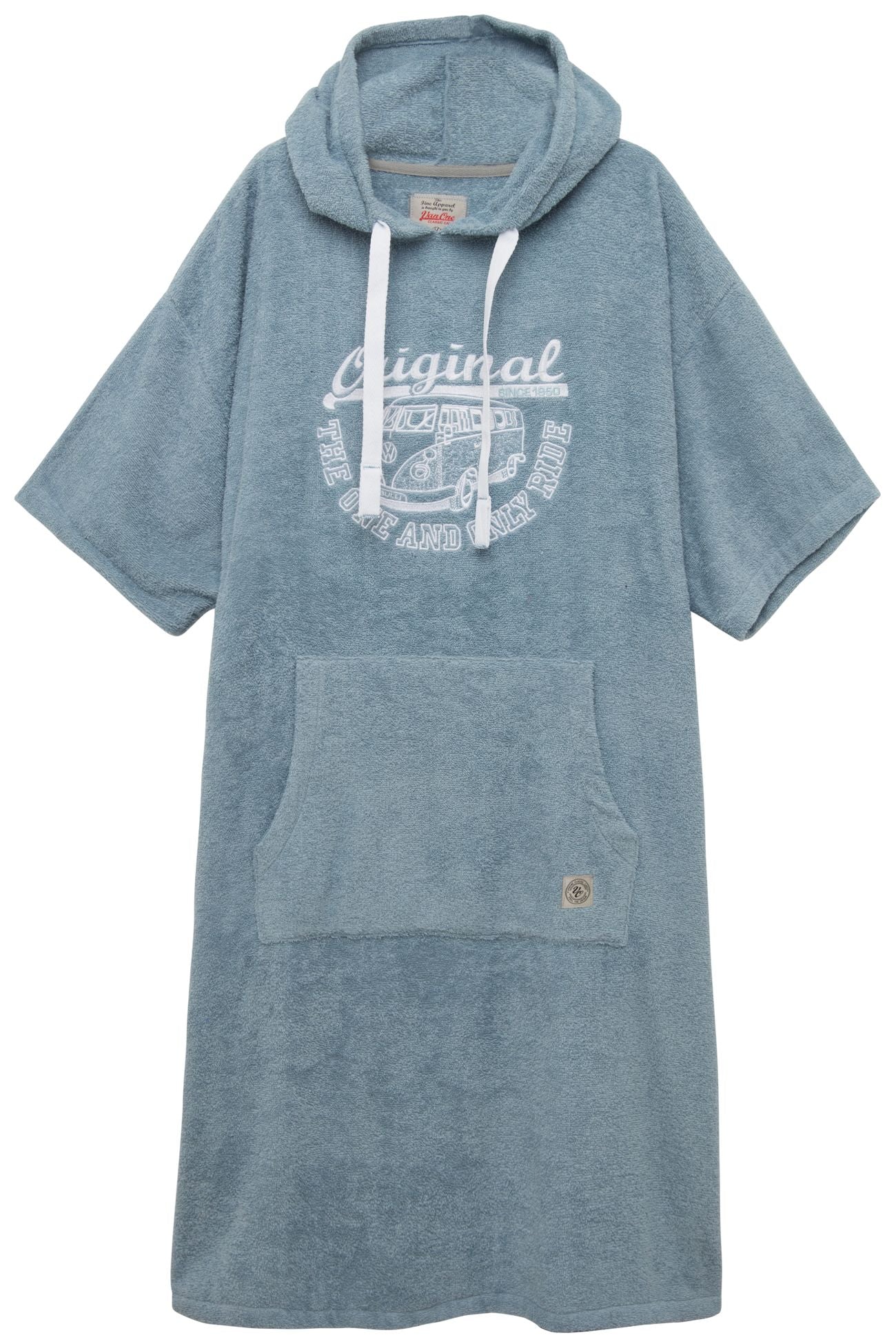 Van One Classic Cars Original Ride Poncho Dove blue white maat S/M