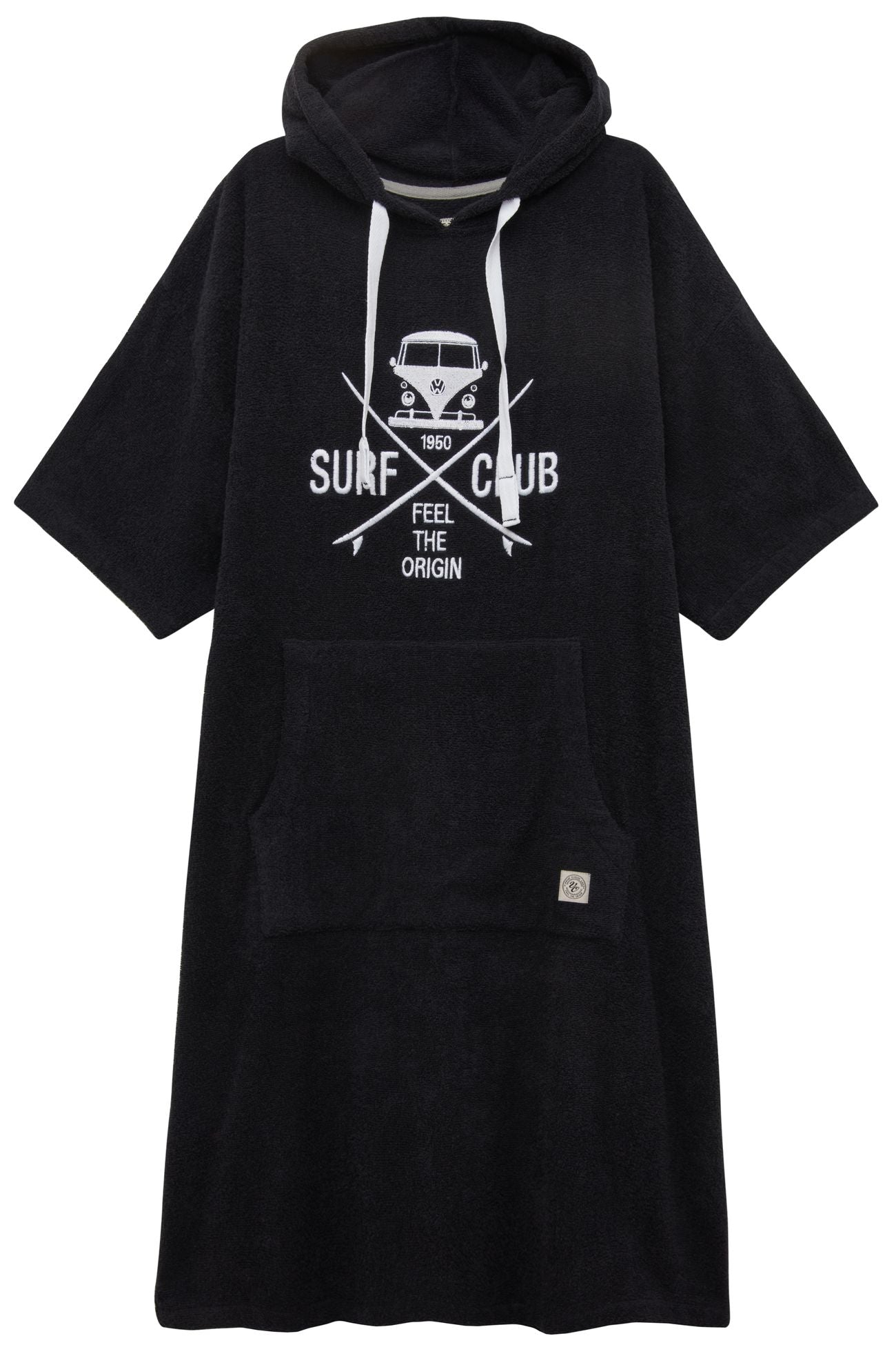 Van One Classic Cars Poncho - Surf club - black white - maat L/XL