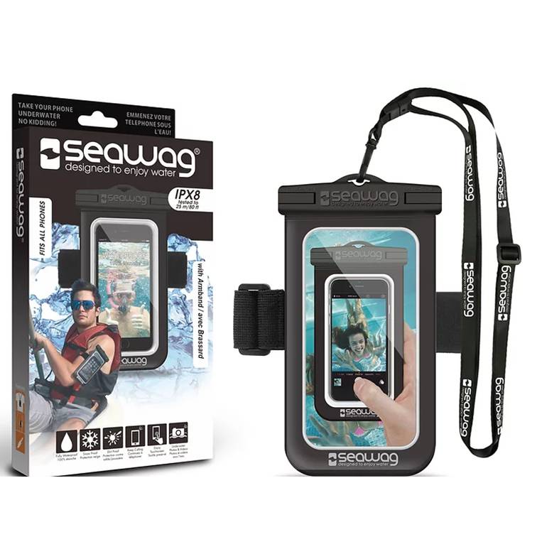 Waterdichte Smartphonehoesje met armband+oordopjes uitgang- Seawag