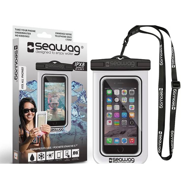 Waterdichte hoes voor Smartphone-Wit/Zwart -Seawag (universeel)